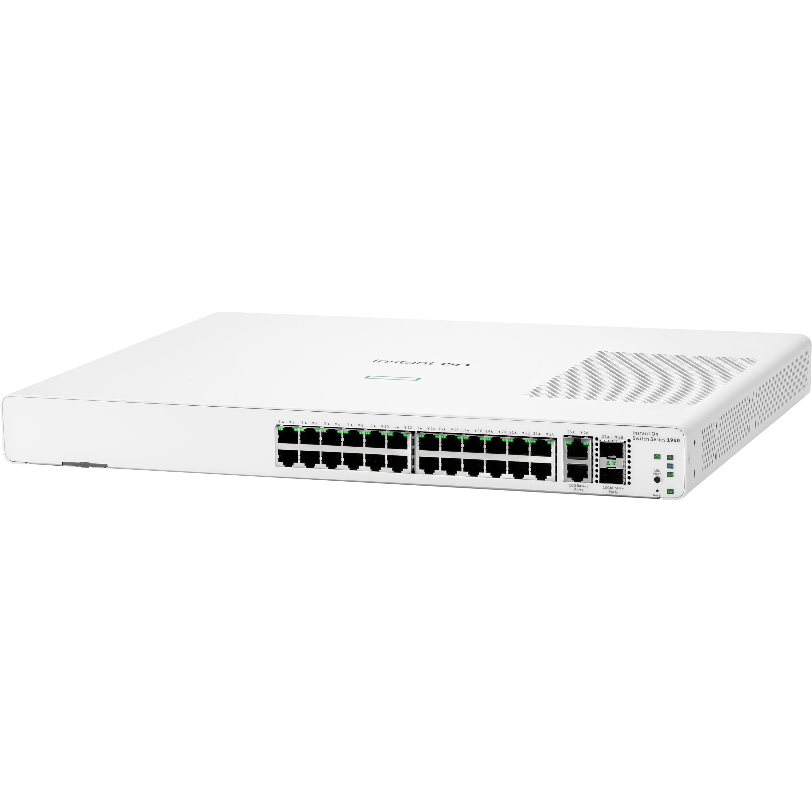 Mrežni prekidač HPE ARUBA NETWORKING Aruba Instant On 1960 (24x Gigabit Ethernet, 2x 10G Ethernet, 2x SFP+, L2+, Cloud-managed, Bijeli)-2