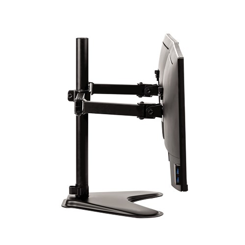 Stalak za 2 monitora FELLOWES Ergonomics (horizontalni, nosivost 16 kg, VESA 100 x 100 mm, visinsko podešavanje, crna)-4