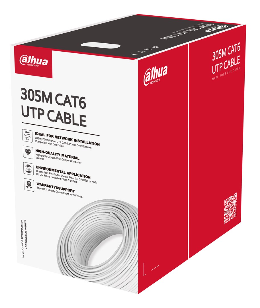 Dahua PFM920I-6UN-C-V2 mrežni kabel Cat6 U/UTP, 305m, bijeli-0