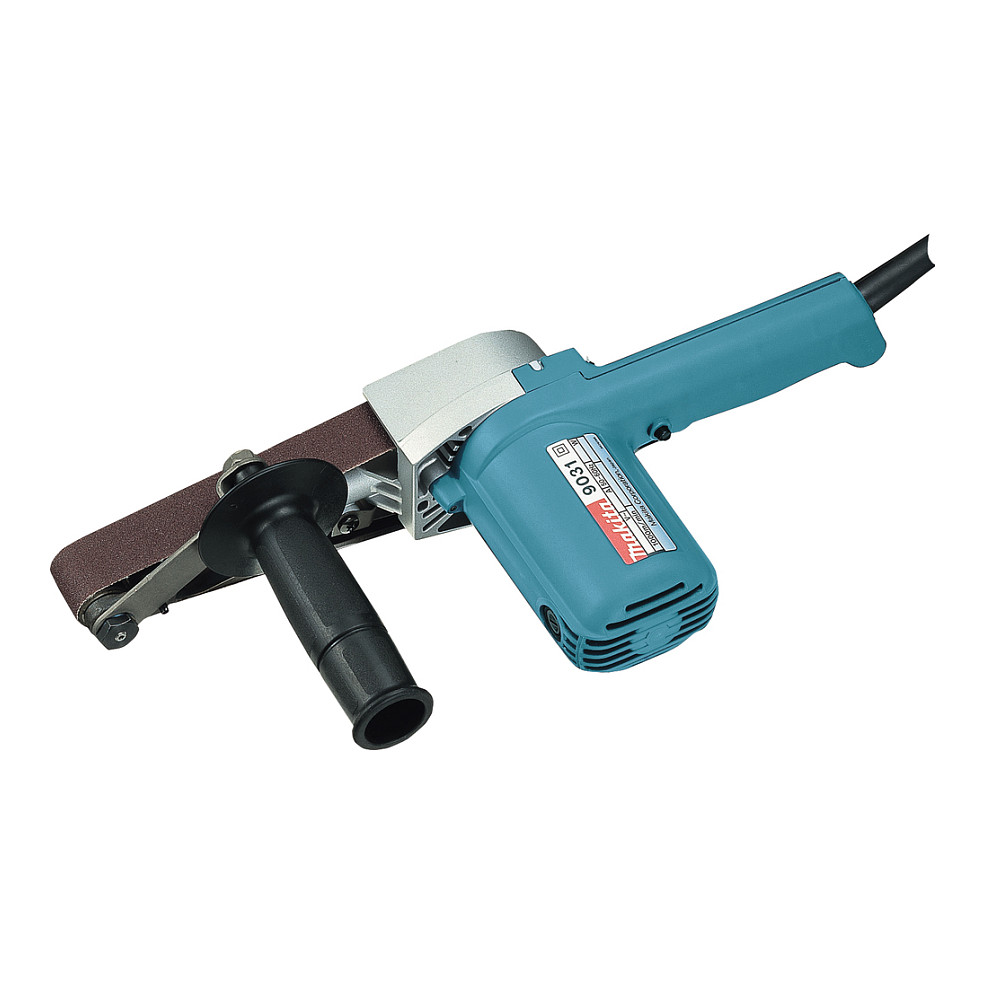 Belt sander MAKITA 9031 (power 550 W, idle belt speed max 1000 m/min, weight 2.1 kg)