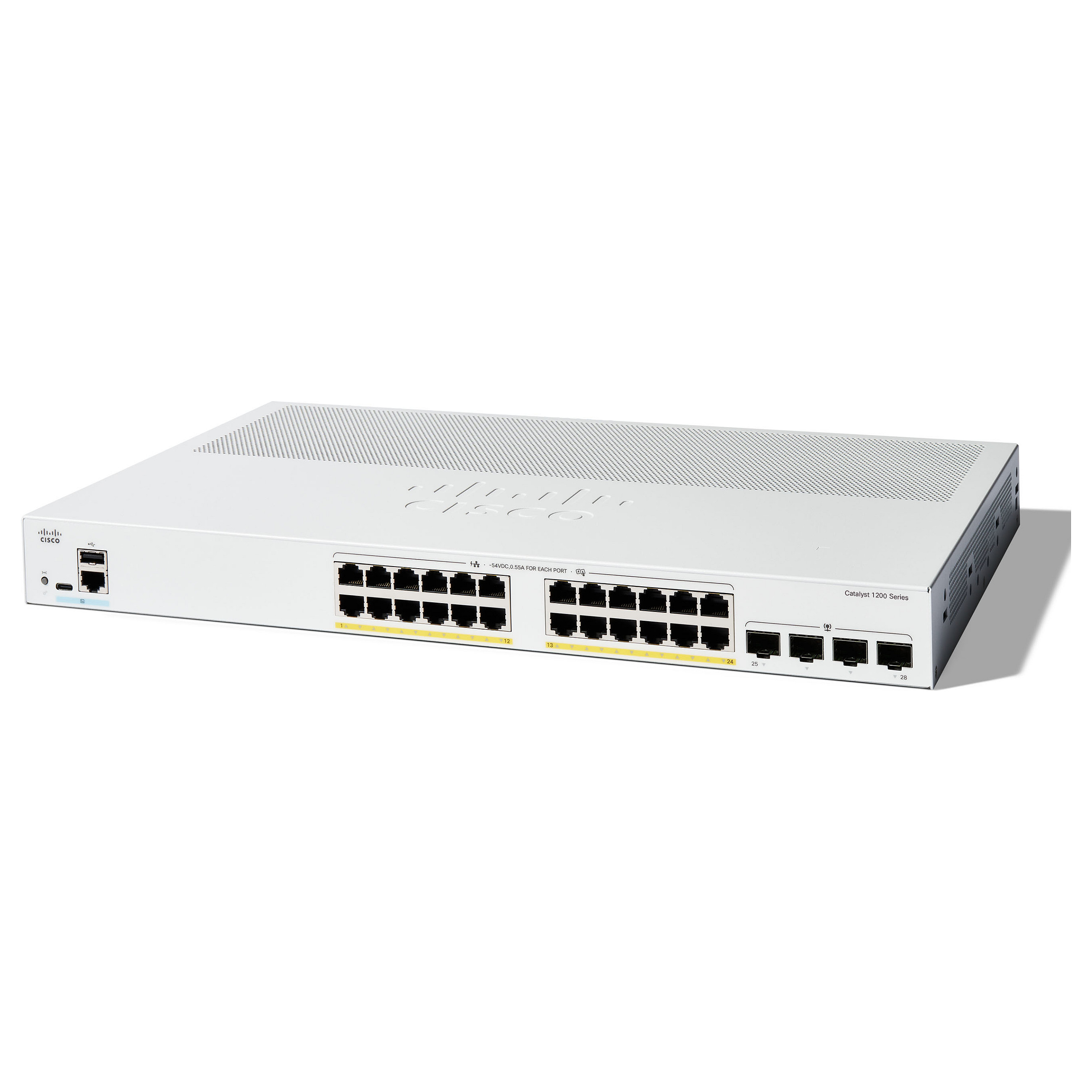 Prekidač CISCO Catalyst 1200-24P-4G (managed, 24 port GE, PoE, 4x1GE SFP)-0