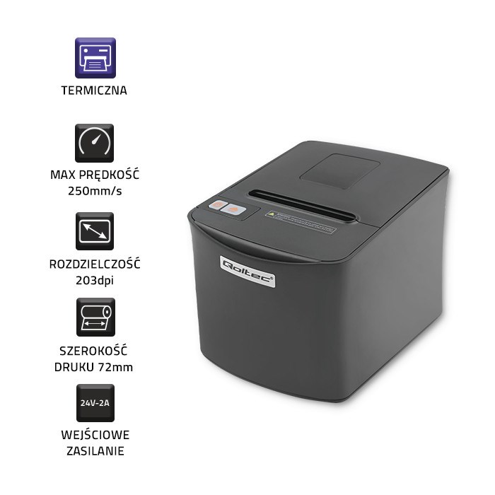 POS termalni printer QOLTEC 50256 (250 mm/s, 80 mm, USB)-3