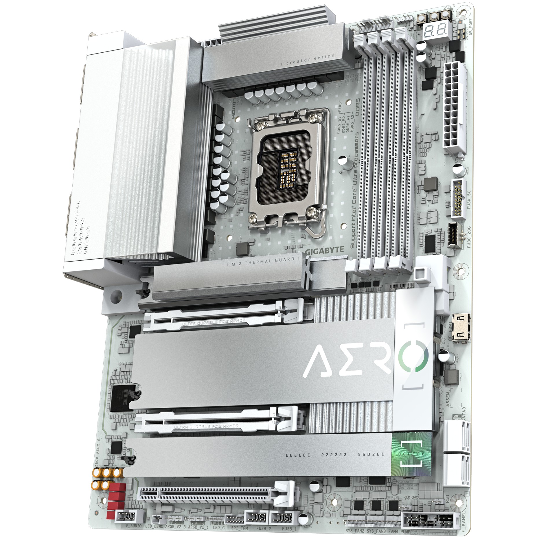 Matična ploča GIGABYTE Z890 AERO G (Podržava Intel Core Ultra (Series 2) CPU, do 8800MHz DDR5 (OC), 1xPCIe 5.0 + 4xPCIe 4.0, Wi-Fi 7, 2.5GbE LAN, Thunderbolt 4)-3