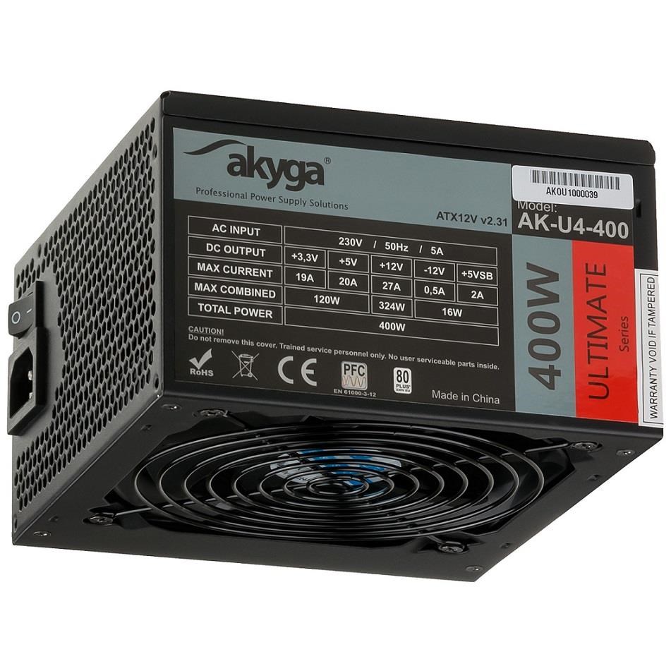 Akyga AK-U4-400 power supply unit 400 W 20+4 pin ATX ATX Black-1