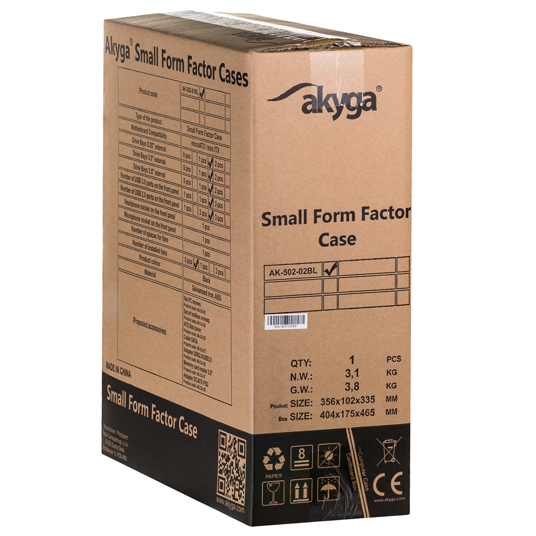 Akyga AK-502-02BK computer case Midi Tower Black-5