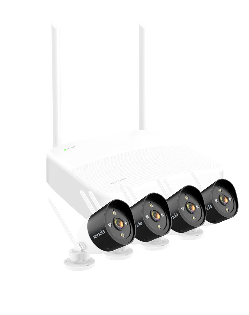 Komplet za video nadzor TENDA K4W-3TC (4-kanalni snimač + 3x 3MP Wi-Fi kamere)-0