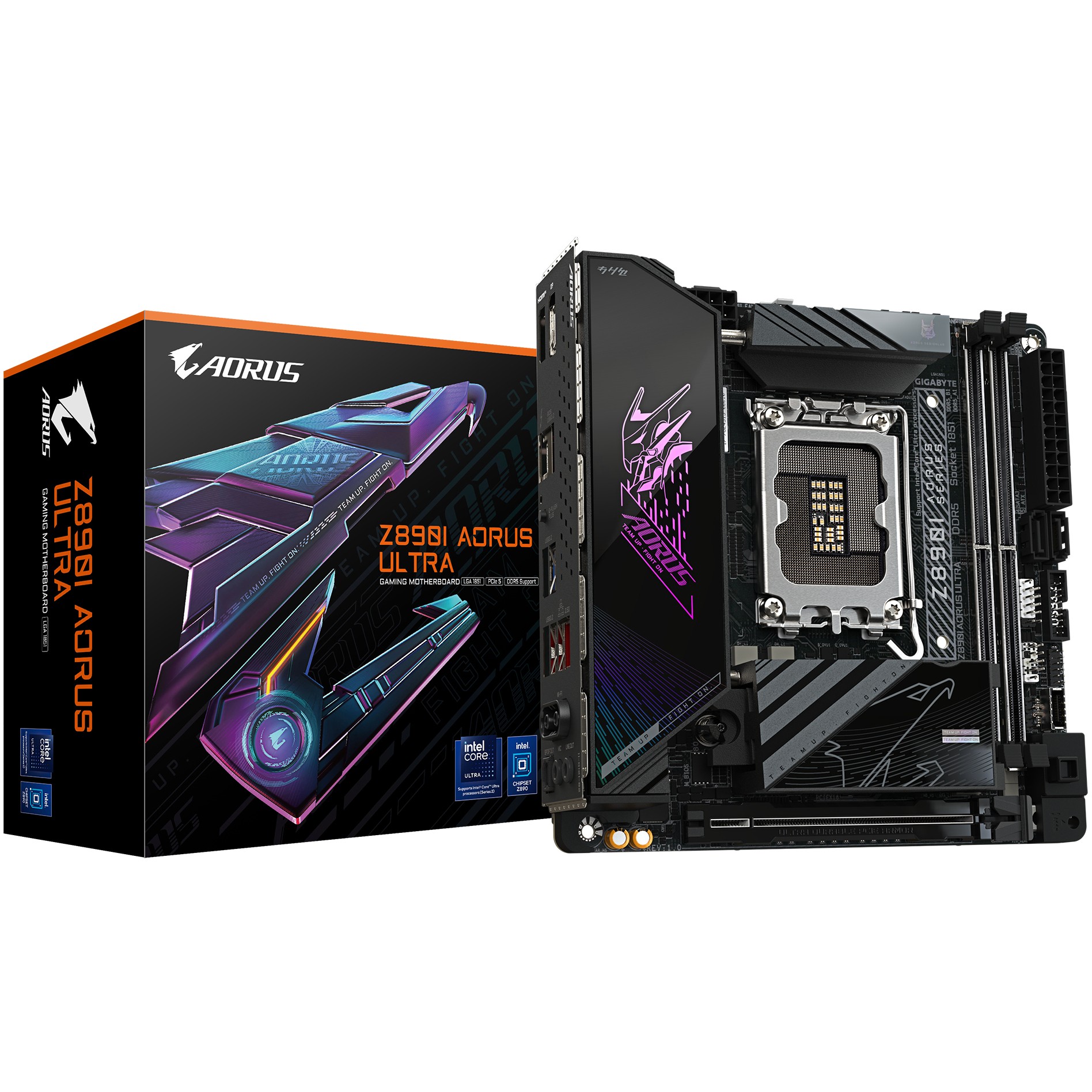 Matična ploča GIGABYTE Z890I AORUS ULTRA (Podržava Intel Core Ultra (Serija 2) CPU, 8+1+2 faze VRM, do 8800MHz DDR5 (OC), 1xPCIe 5.0 + 1xPCIe 4.0, Wi-Fi 7, 2.5GbE LAN, Thunderbolt 4)