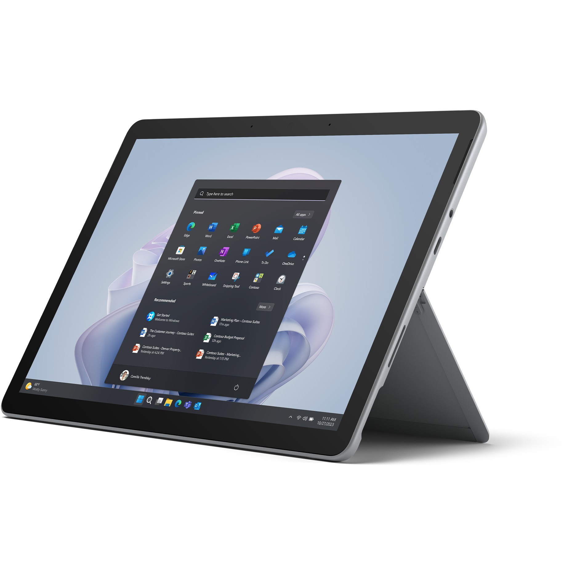 Laptop MICROSOFT Surface Go4 Intel N200 10.5inch (1920 x 1280, 4 jezgre, 8GB RAM, 128GB SSD, UHD Graphics, Windows 11 Pro, hrvatska tipkovnica, Platinum)-0