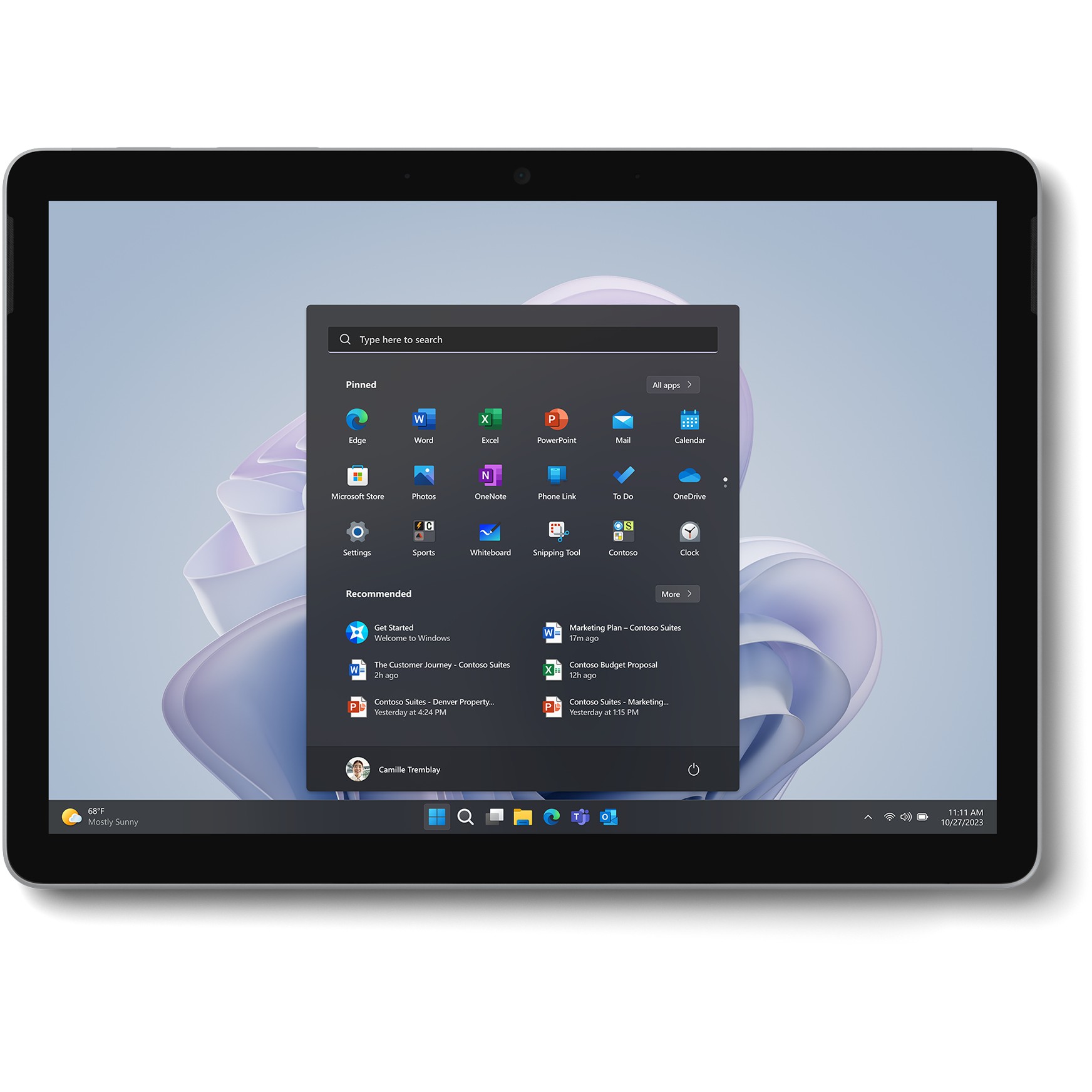 Laptop MICROSOFT Surface Go4 Intel N200 10.5inch (1920 x 1280, 4 jezgre, 8GB RAM, 128GB SSD, UHD Graphics, Windows 11 Pro, hrvatska tipkovnica, Platinum)-1