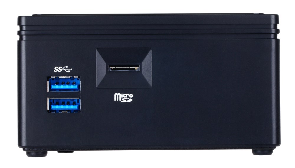 GIGABYTE GB-BACE-3160 PC/workstation barebone 0.69L sized PC Black J3160 1.6 GHz-3