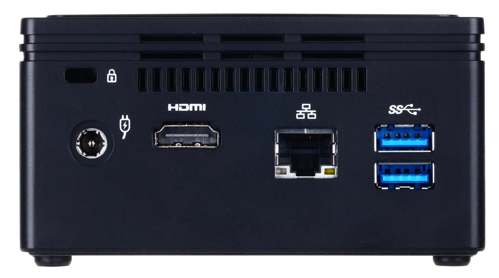 GIGABYTE GB-BACE-3160 PC/workstation barebone 0.69L sized PC Black J3160 1.6 GHz-2