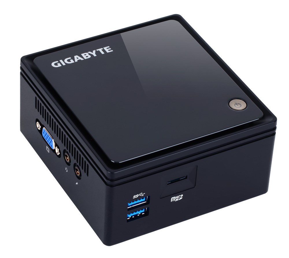 GIGABYTE GB-BACE-3160 PC/workstation barebone 0.69L sized PC Black J3160 1.6 GHz-0
