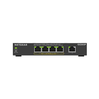 Switch NETGEAR GS305Pv3 Unmanaged Gigabit Ethernet Power over Ethernet (PoE) crna boja-1