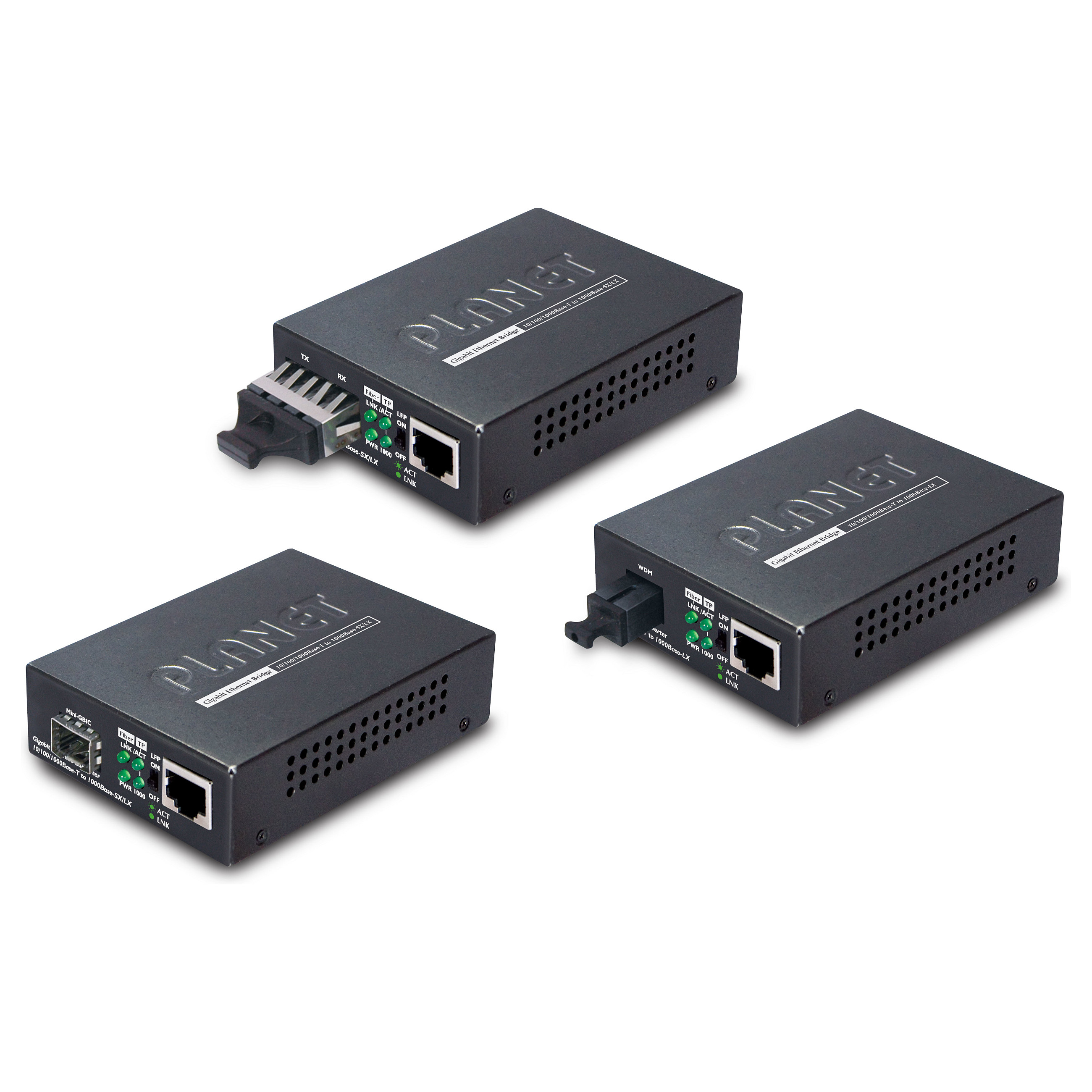 Media Konverter PLANET 10/100/1000Base-T to miniGBIC (Gigabit, SFP)-1