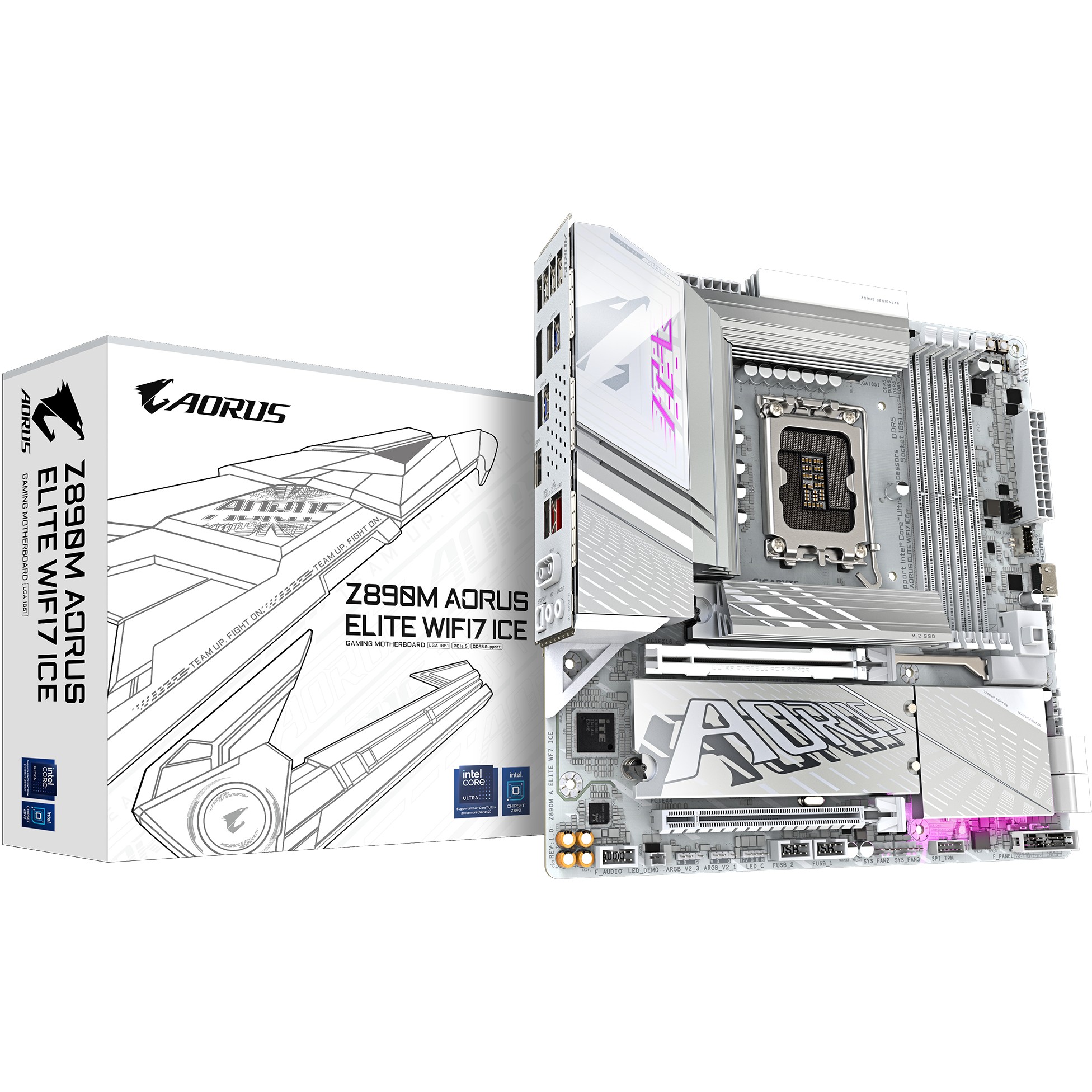 Matična ploča GIGABYTE Z890M A Elite WF7 ICE (Z890, S1851, mATX, DDR5)