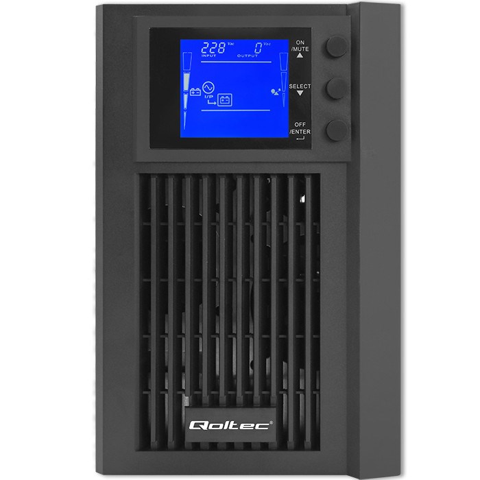 Neprekidno napajanje UPS QOLTEC On-line Pure Sine Wave (2kVA, 1.6kW, LCD, USB)-7