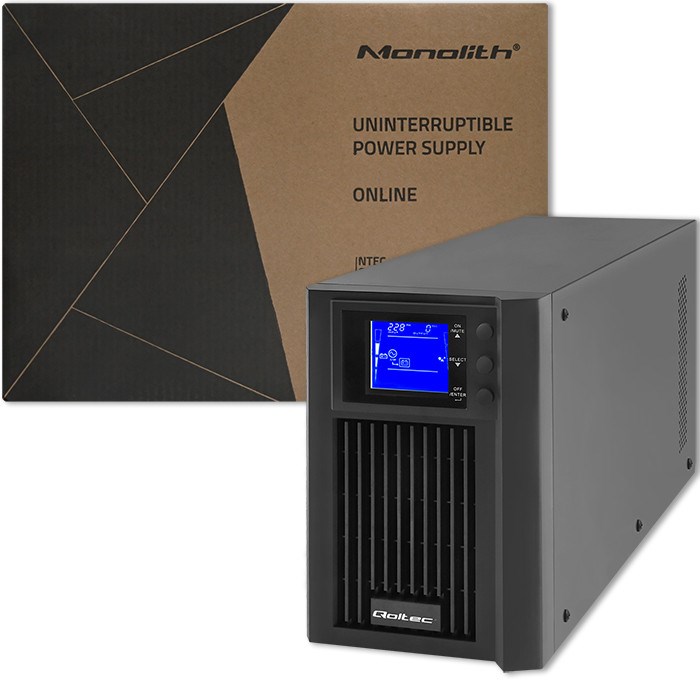 Neprekidno napajanje UPS QOLTEC On-line Pure Sine Wave (2kVA, 1.6kW, LCD, USB)-6