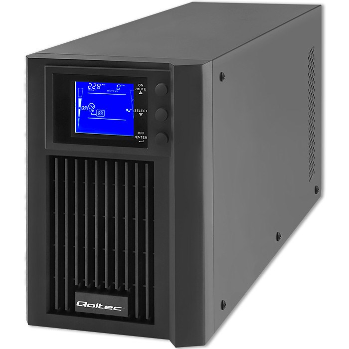 Neprekidno napajanje UPS QOLTEC On-line Pure Sine Wave (2kVA, 1.6kW, LCD, USB)
