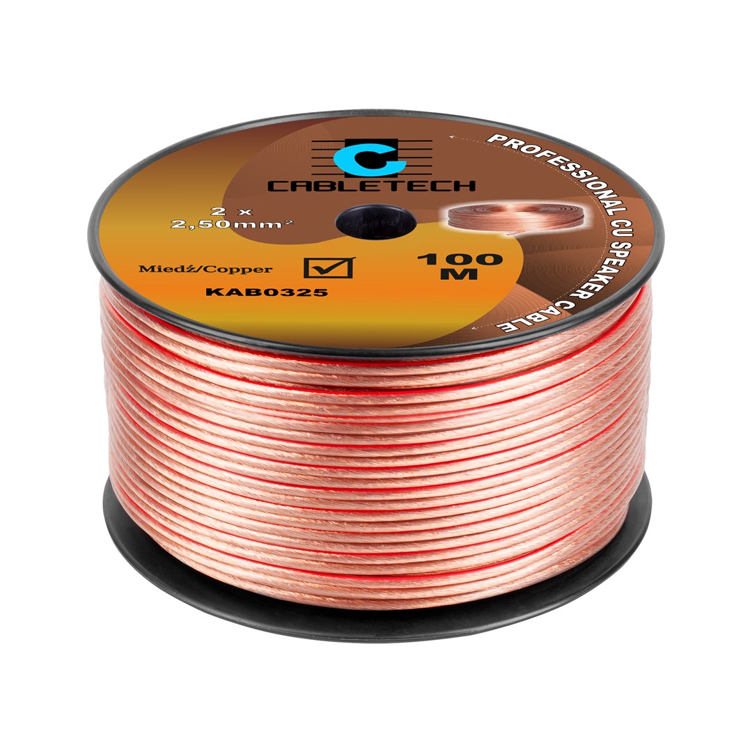 Kabel za zvučnike CABLETECH KAB0335 2x2.5mm² CCA (na metre)-0
