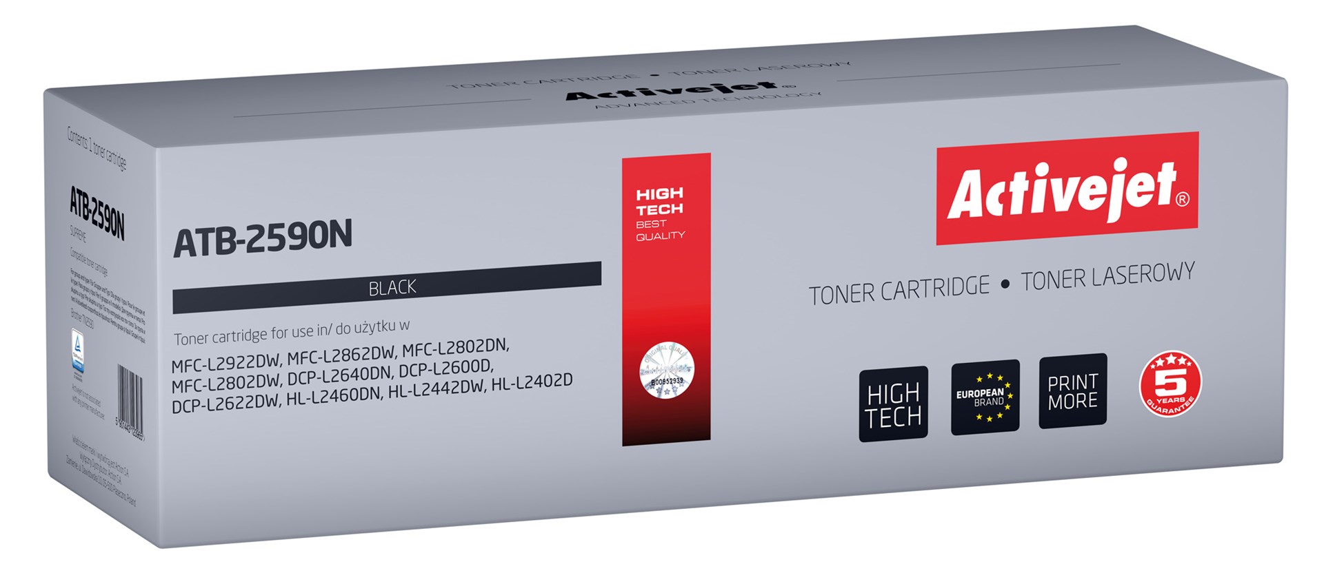 Toner ACTIVEJET ATB-2590N (Zamjena za Brother TN2590, Supreme, 1200 stranica, crna)-0
