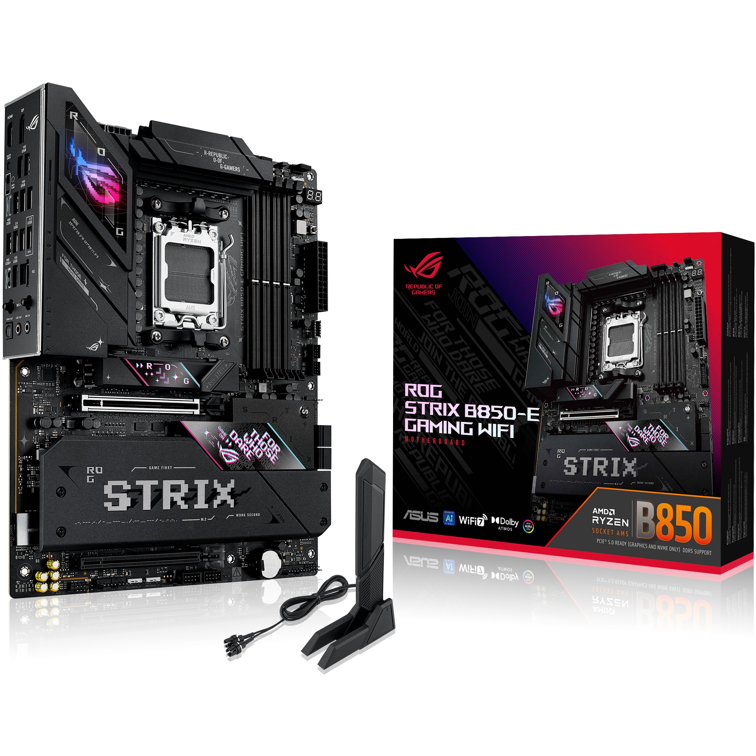 Matična ploča ASUS ROG STRIX B850-E GAMING WIFI (AMD B850, Socket AM5, ATX)