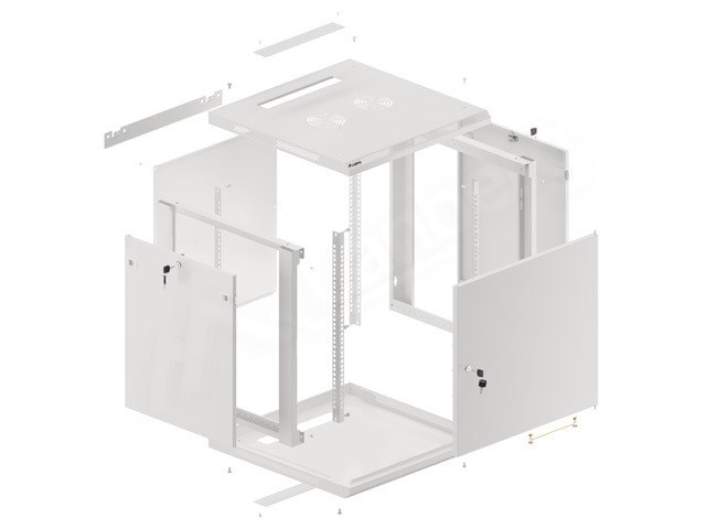 Zidni ormar LANBERG (19", 12U, 600 x 600)-7