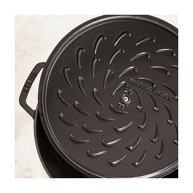 Posuda za pirjanje STAUB Chistera (24 cm, 2.4 L, lijevano željezo, grafitno siva)-4