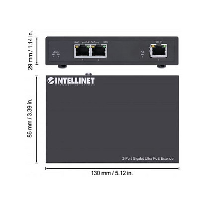 PoE Extender INTELLINET Ultra PoE Extender (2-portni, Gigabit, 60W)-3