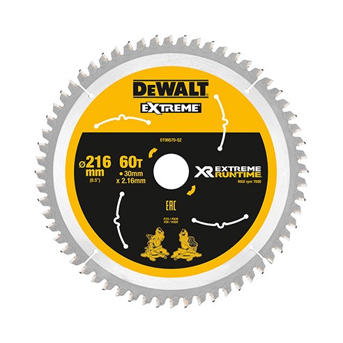 List kružne pile DEWALT DT99570-QZ XR Extreme Runtime (216 mm, provrt 30 mm, 60 zubi, tvrdi metal)-1