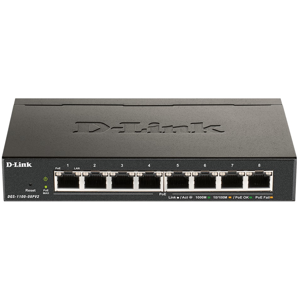 Switch D-LINK DGS 1100-08PV2 - 8 portova, PoE, 16 Gbit/s-0