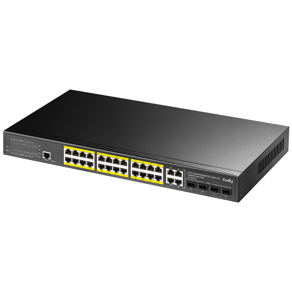 Mrežni switch CUDY GS2028PS4 (24-portni Gigabitni, L2 upravljivi, 4x SFP, 300W PoE)-1