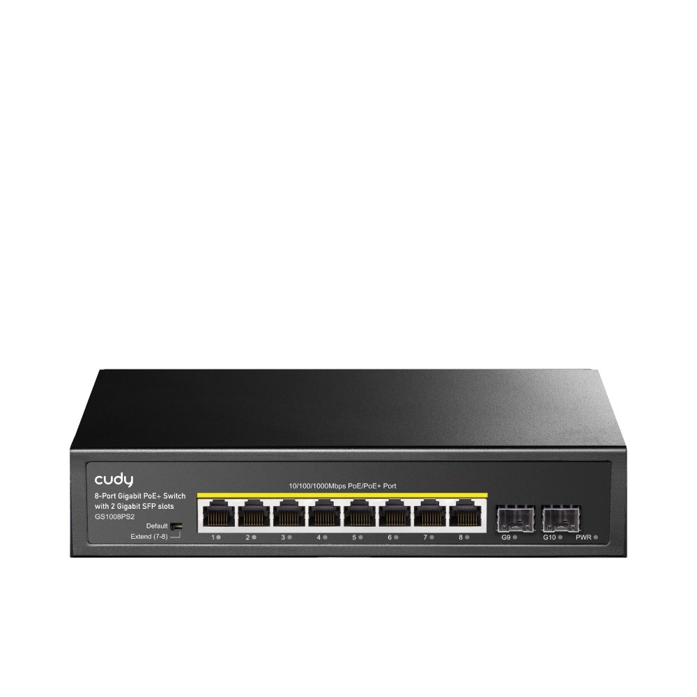 CUDY GS1008PS2 mrežni switch (8x Gigabit PoE+, 2x SFP, 120W)-4