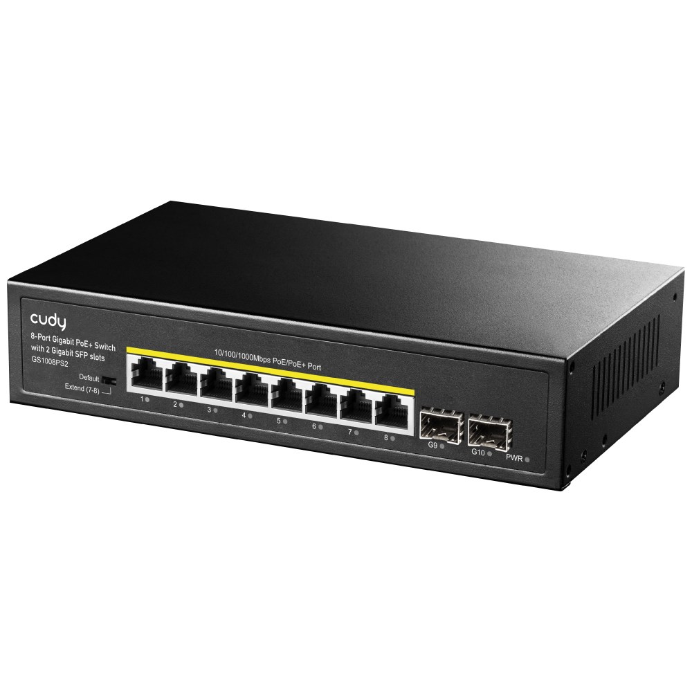 CUDY GS1008PS2 mrežni switch (8x Gigabit PoE+, 2x SFP, 120W)-1