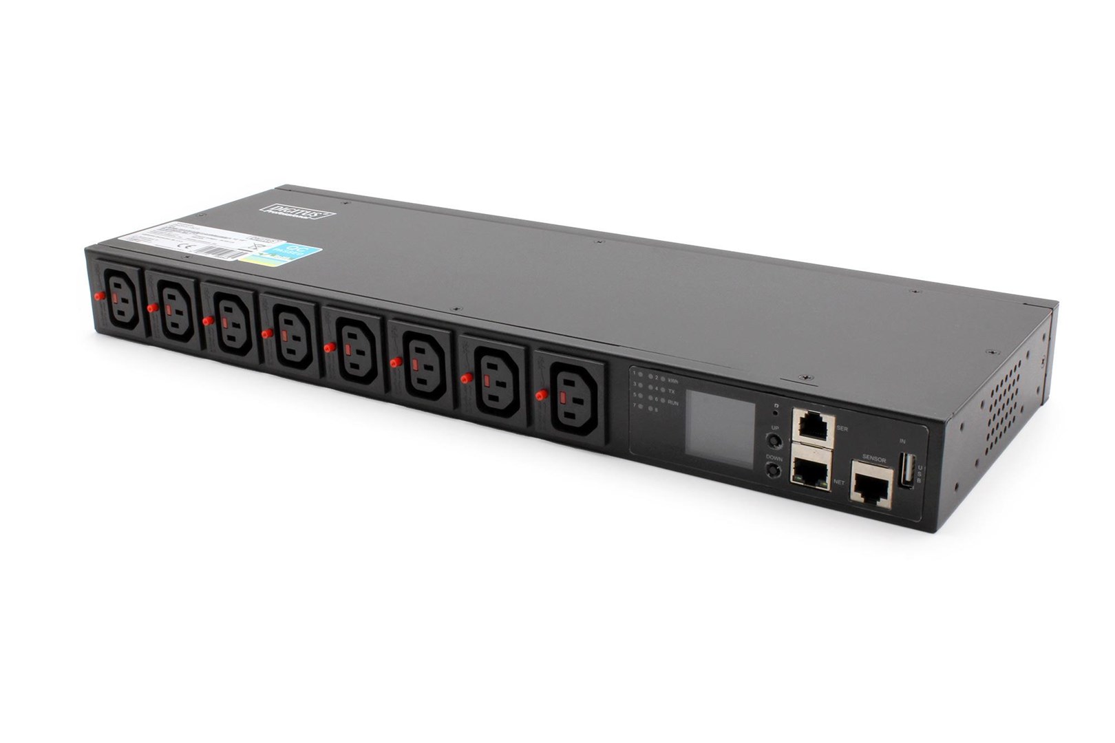 Smart PDU Digitus 1U (IEC320 C20 16A/250V, 8x C13, 16A utičnice)-0