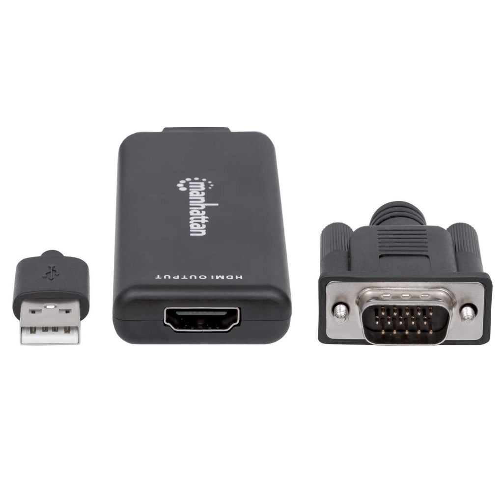 Adapter MANHATTAN VGA+USB-A na HDMI (1920x1080, 1080p@60Hz, 24-bit, 1.65Gbps)-1