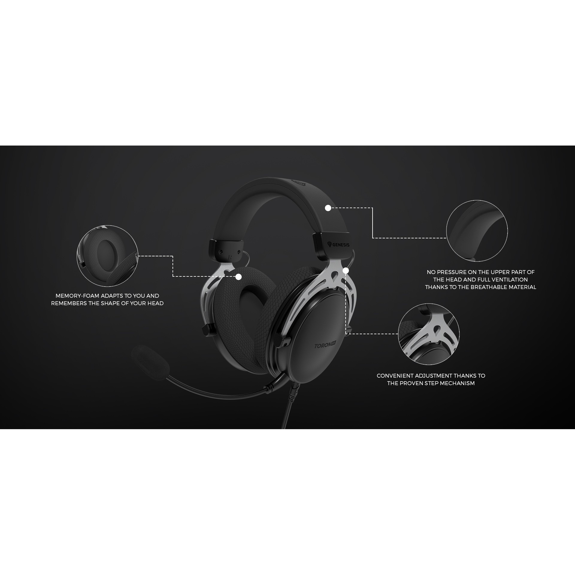 Slušalice GENESIS Toron 531 Wired Over-ear Microphone Crna-5