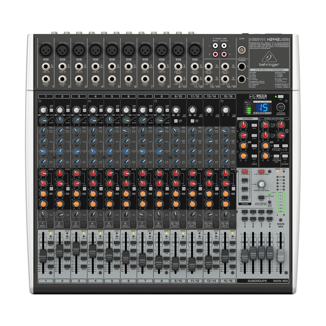 Audio mikser BEHRINGER Xenyx X2442USB (24-kanalni, 4/2-bus, USB)-0