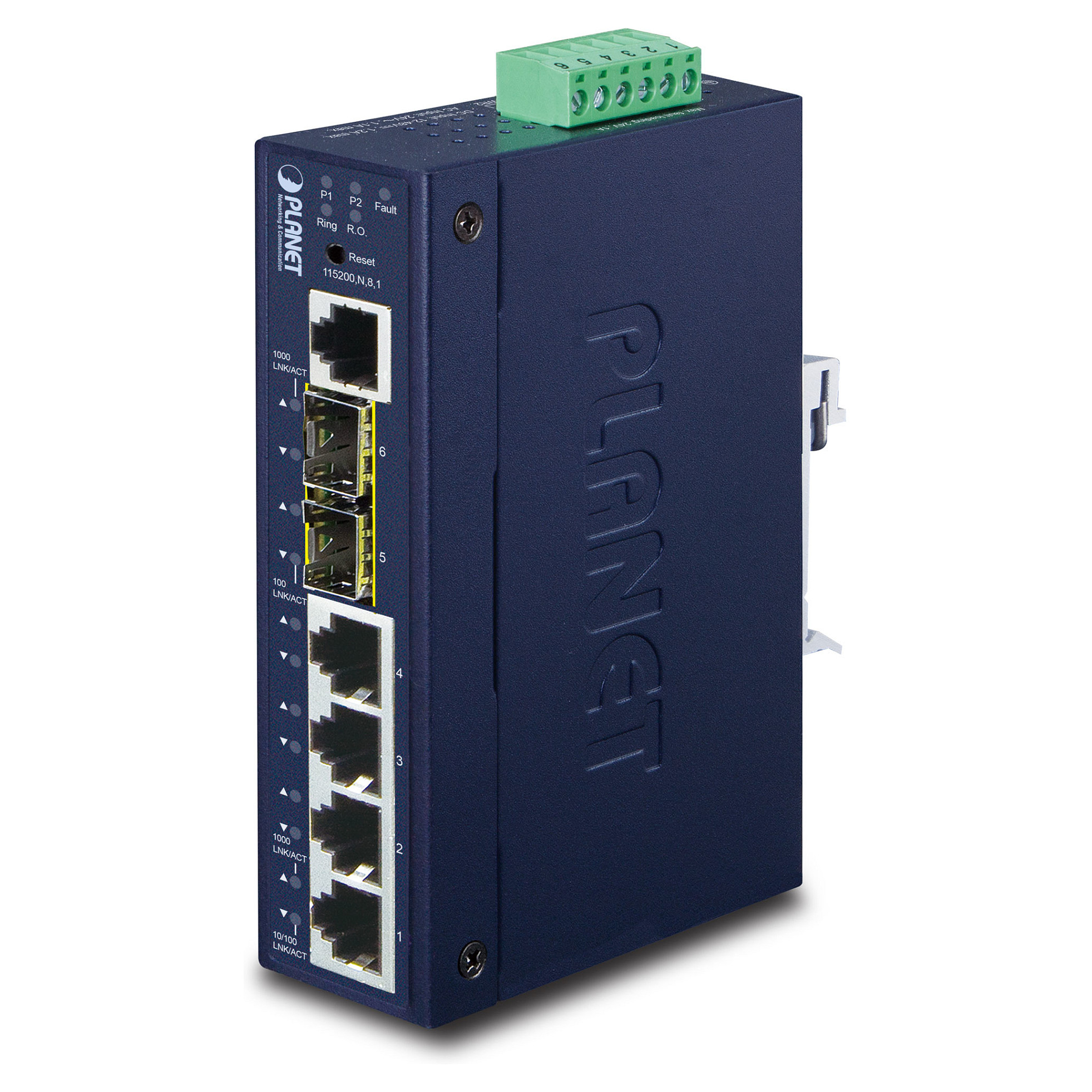 Industrijski mrežni switch PLANET IGS-5225-4T2S (4x GbE, 2x SFP, L2+, IP30, -40~75°C)-0