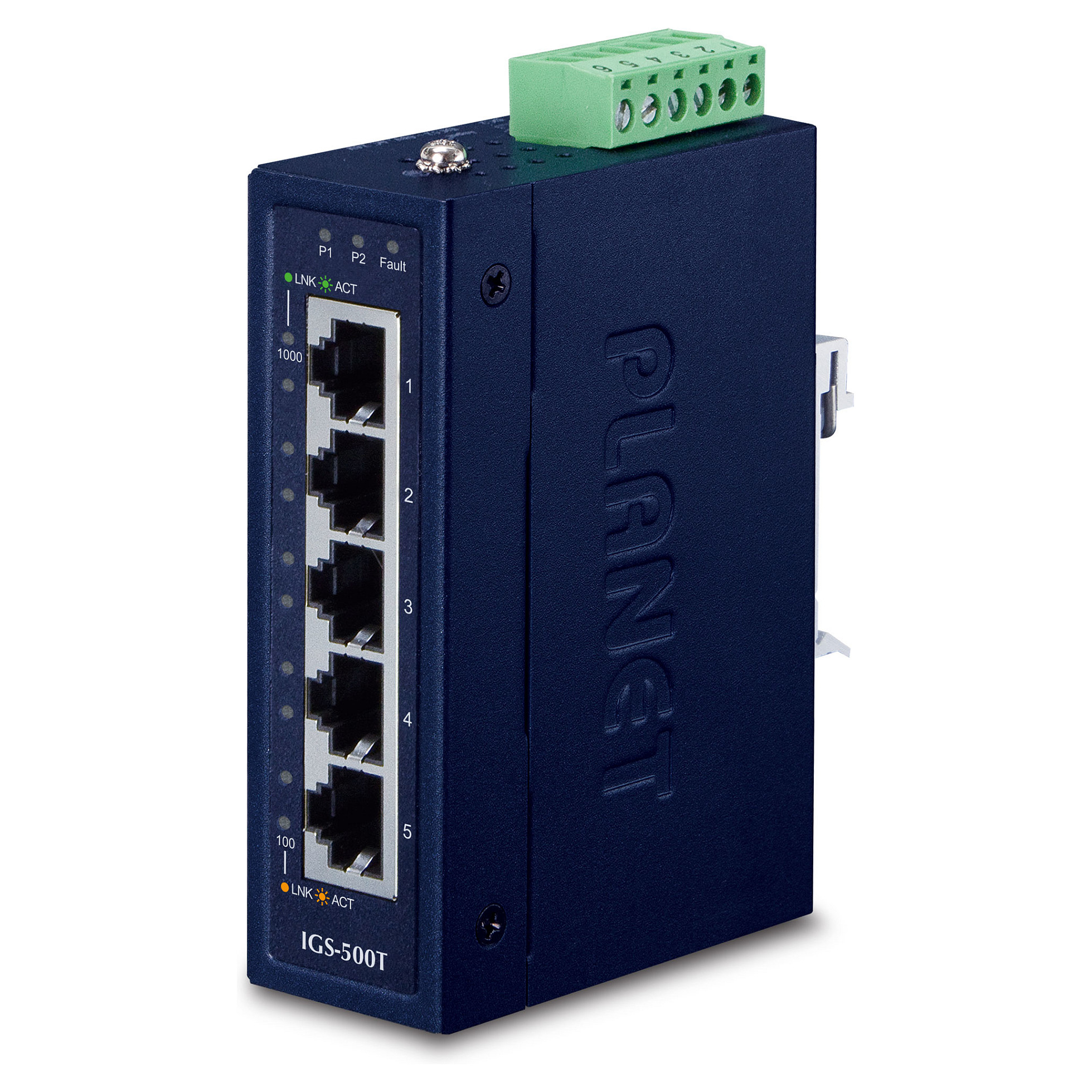 Industrijski mrežni switch PLANET IGS-500T (5x Gigabit Ethernet, IP30, -40~75°C)-0