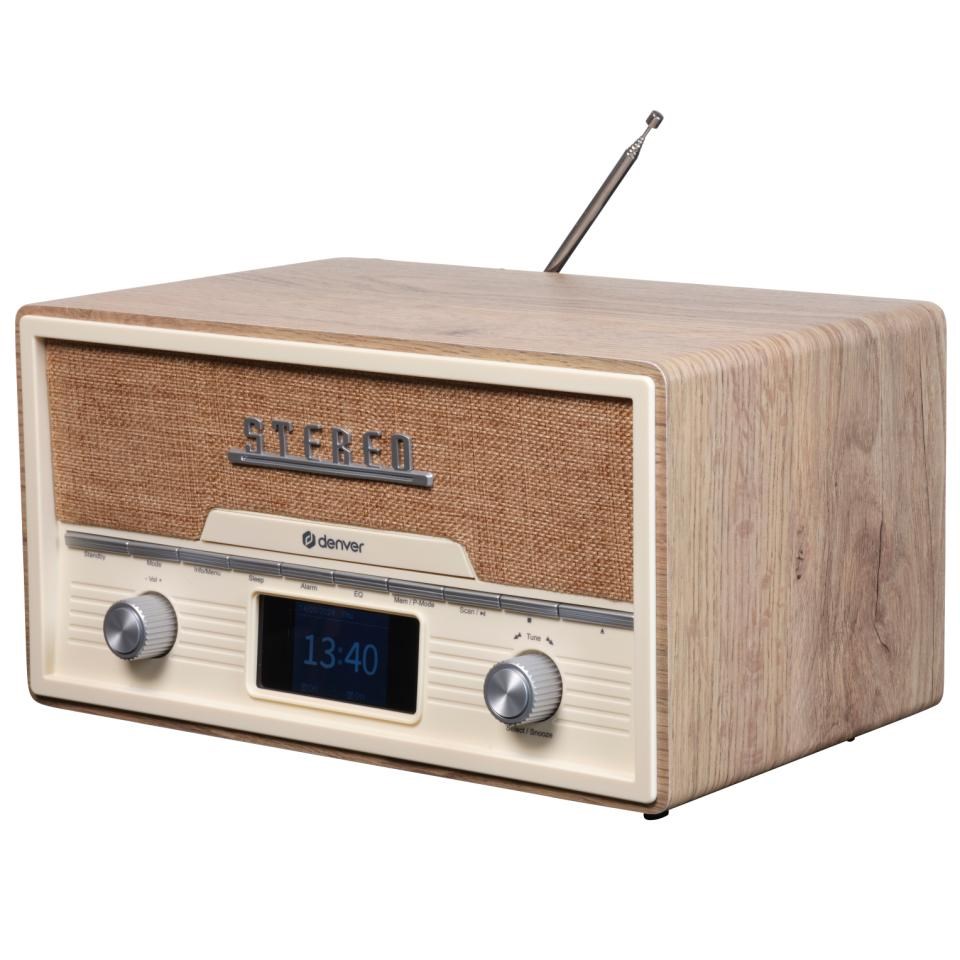 Retro radio Denver MDA-525LW light wood-1