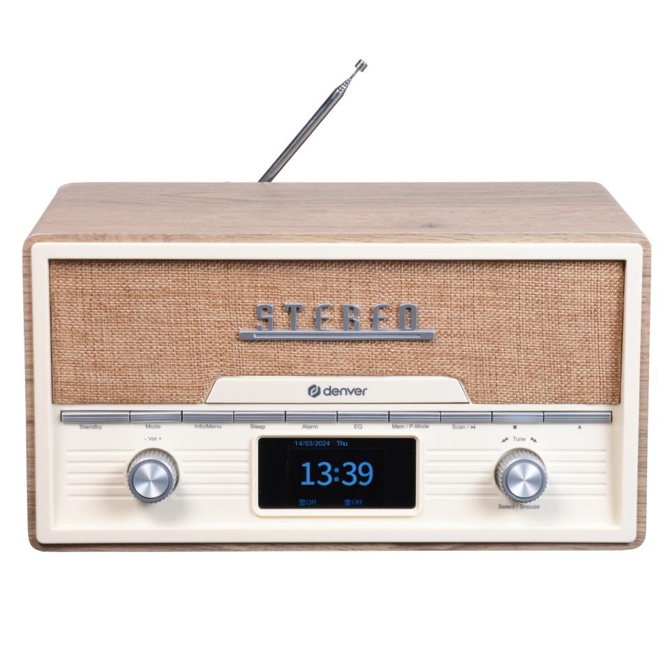 Retro radio Denver MDA-525LW light wood-0