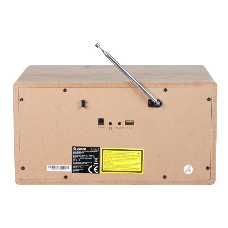Retro radio Denver MDA-525LW light wood-3