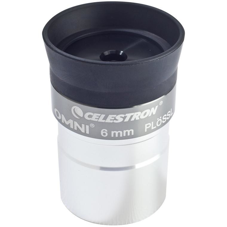 Okular Celestron Omni 6mm 1.25" (crna i srebrna boja, reljef oka 5 mm, vidno polje 50°, težina 61 g)-0