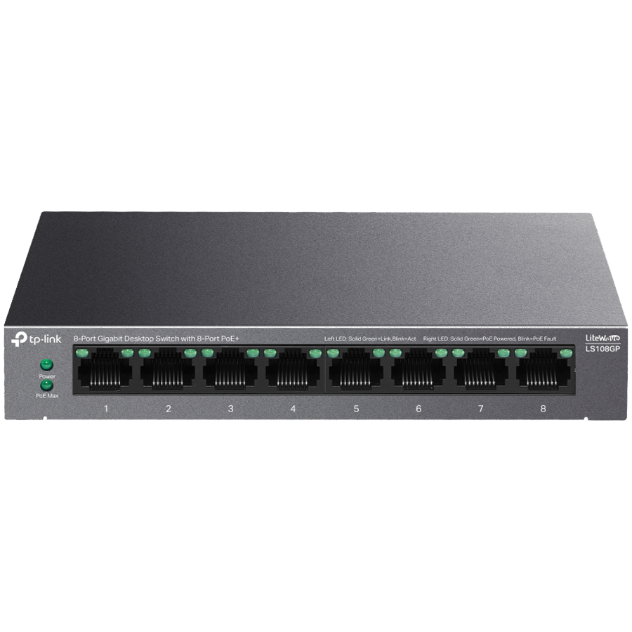 Switch TP-LINK LS108GP 8-Port Gigabit Desktop PoE+ Unmanaged