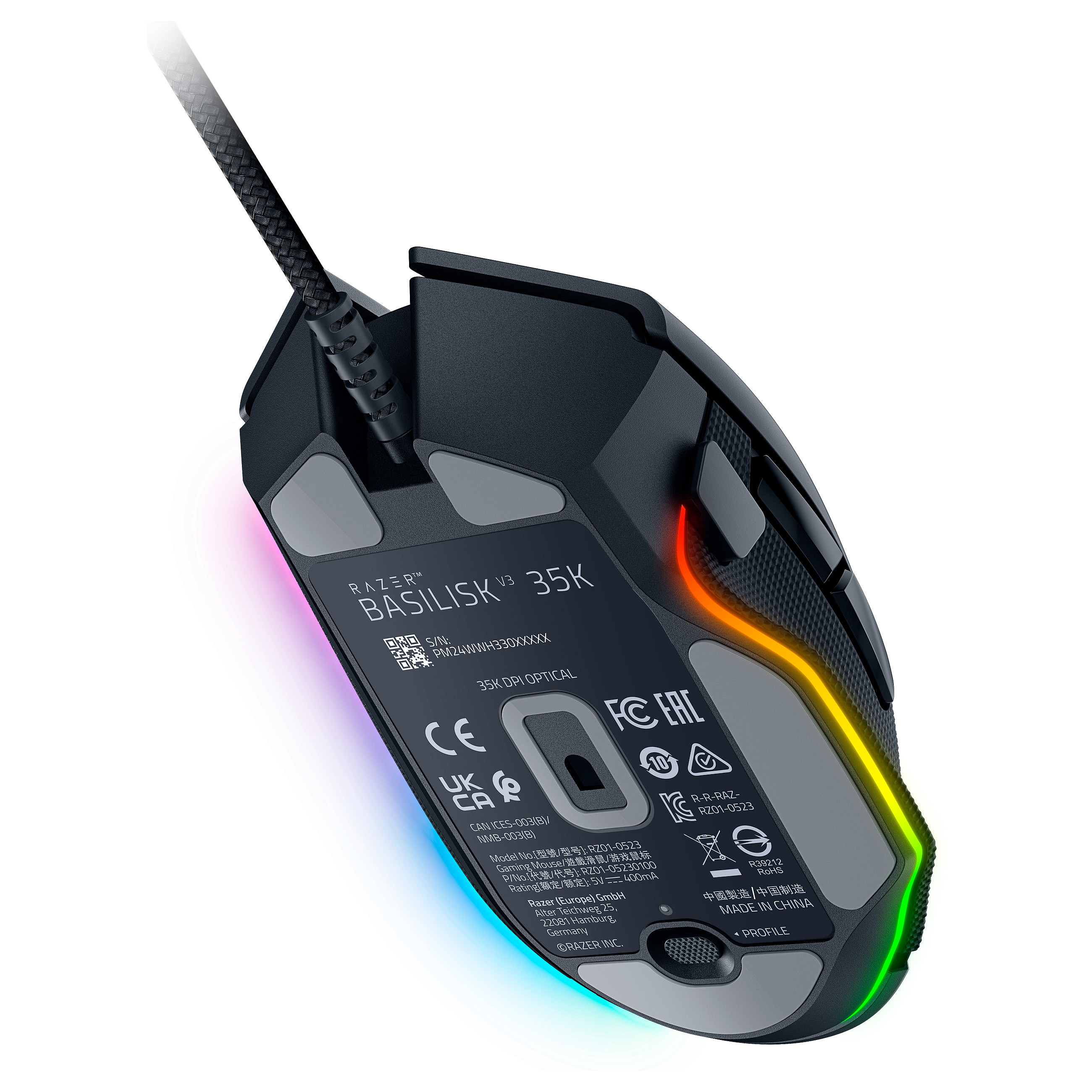 Miš RAZER BASILISK V3 (35K, 35000 DPI, 11 tipki, optički)-3