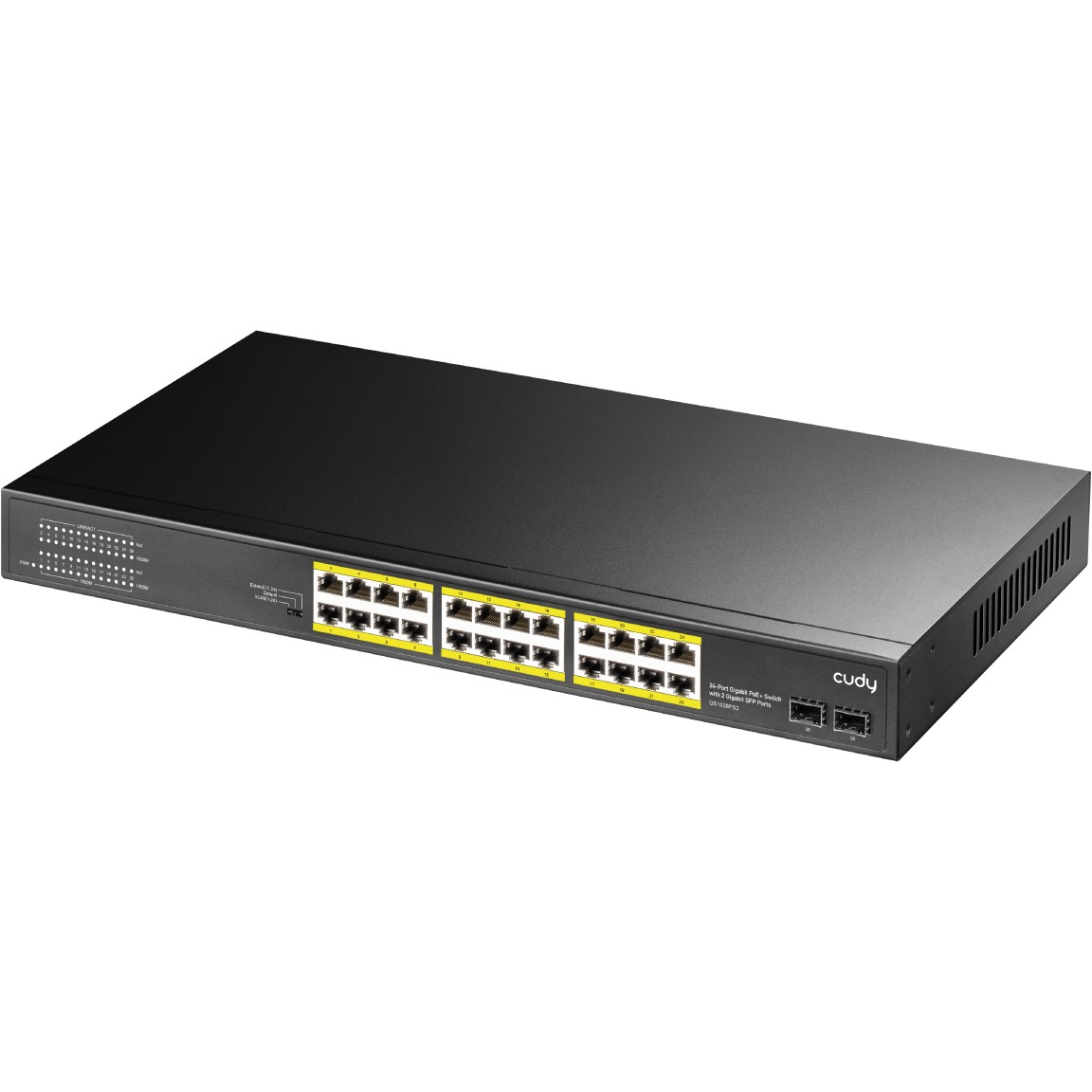 Switch CUDY GS1028PS2 Gigabit Ethernet Power over Ethernet (PoE) Crna-2