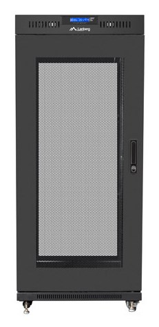 Mrežni ormar LANBERG samostojeći 19" 27U 600x600 (perforirana vrata, crna boja)-1