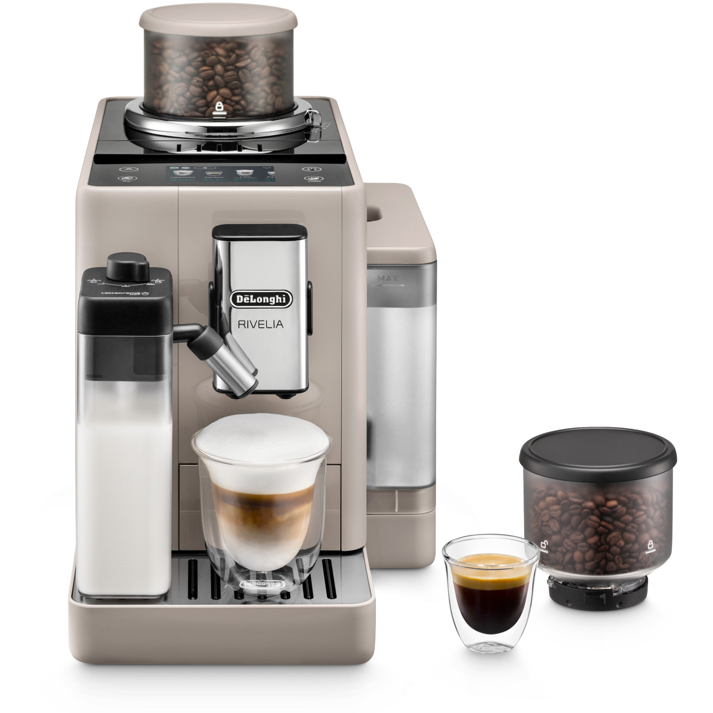 Espresso machine DELONGHI EXAM 440.55.BG (1450 W, 19 bar, TFT display, crna/srebrna)