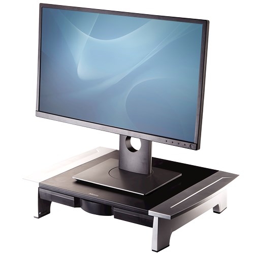 Stalak za monitor Fellowes (maksimalna težina 36 kg, maksimalna veličina 28", 5 visinskih podešavanja, ladica za pohranu, grafitna boja)-0