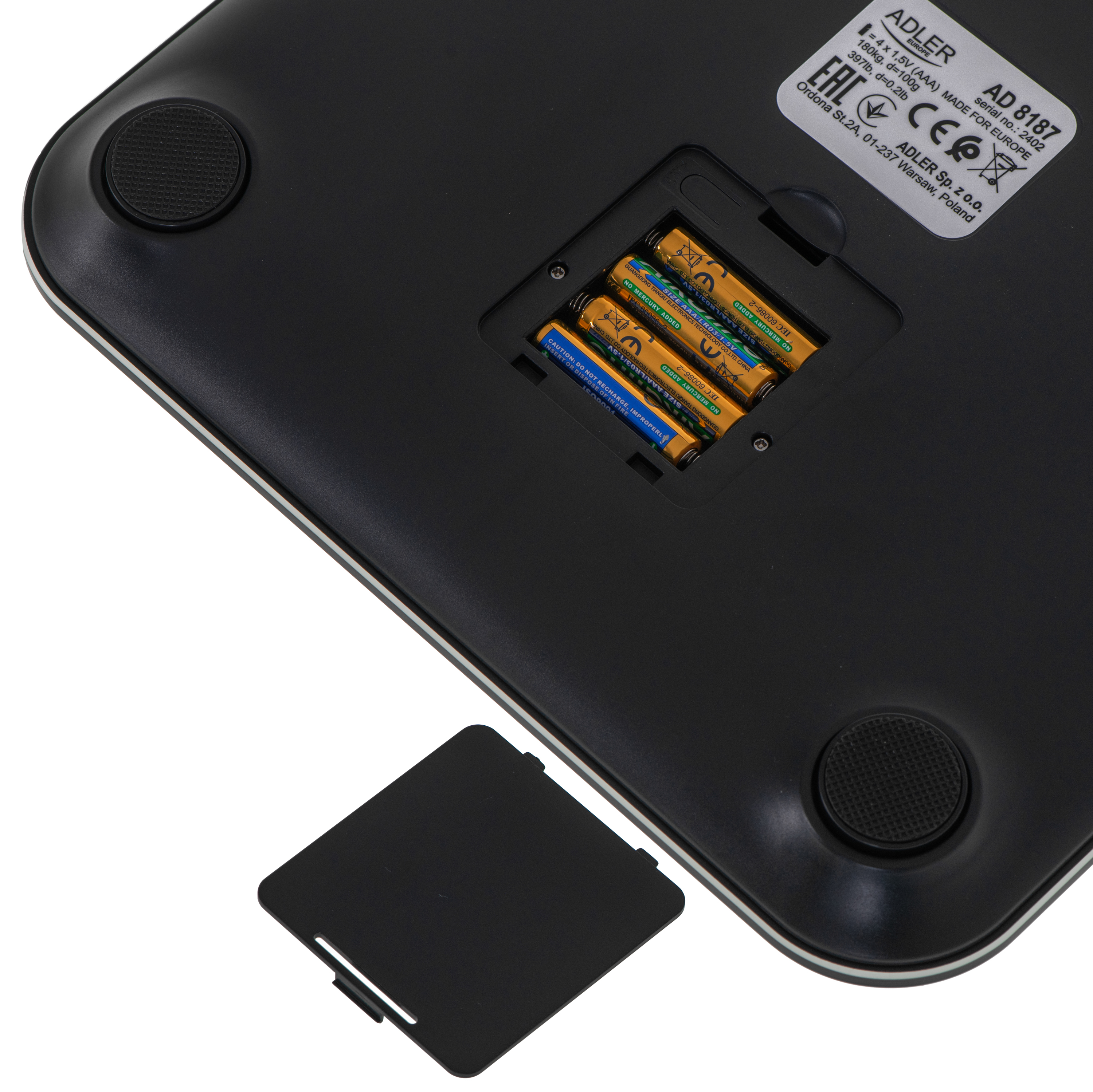 Pametna osobna vaga ADLER AD 8187 (do 180 kg, BMI, Bluetooth) crna-6